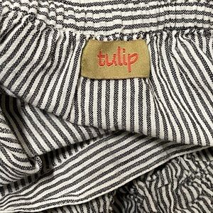 Size large seersucker striped summer skirt